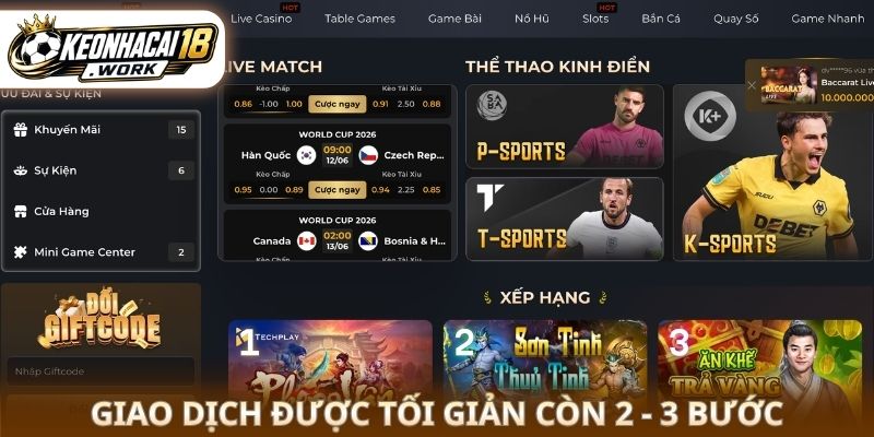 Giao dịch được tối giản còn 2 - 3 bước