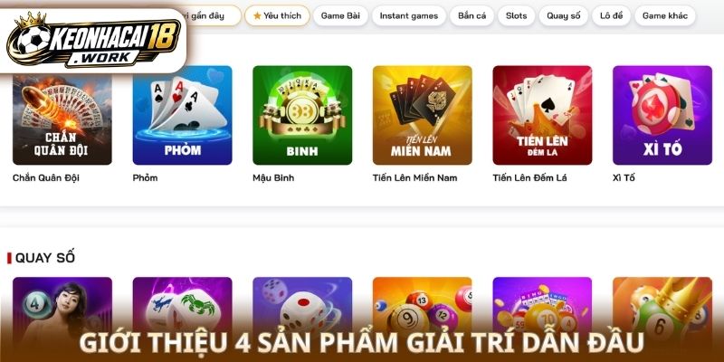 Giới thiệu 4 sản phẩm giải trí dẫn đầu