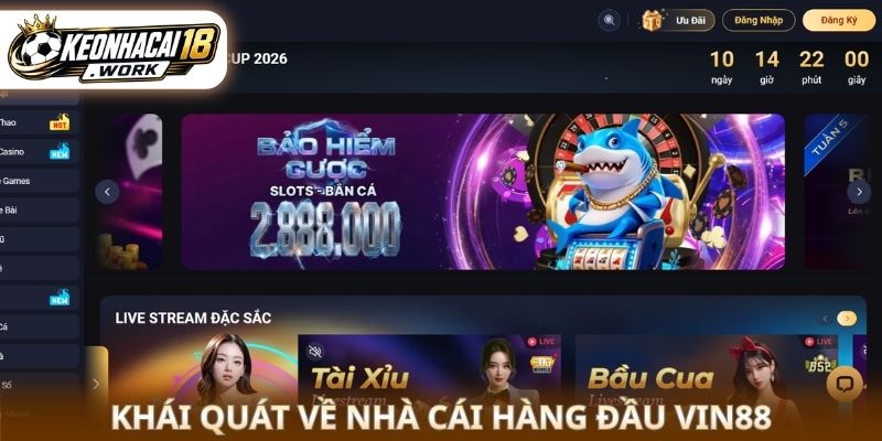 Khái quát về nhà cái hàng đầu Vin88