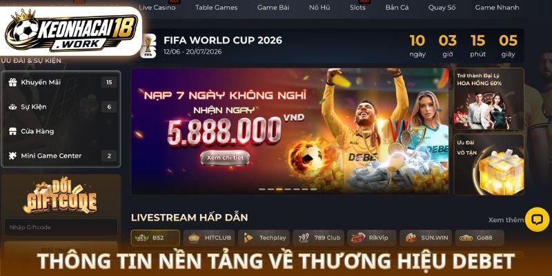 Thông tin nền tảng về thương hiệu Debet